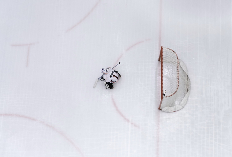 ice hockey, winter sport, no people, white color, sports, cold temperature, day, nature, Goal, goalkeeper, winter, directly above, still life, close-up