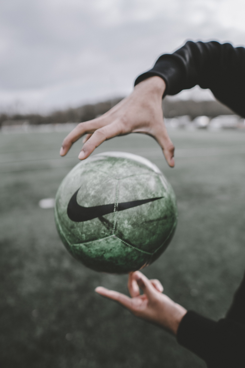 sports, animal, person, soccer ball, sky, human limb, cloud - sky, football, sport, nature, sphere, team sport, outer space, gray, real people, outdoors