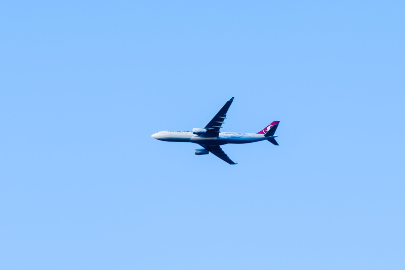 transportation, flying, vnukovo airport, passenger, low angle view, large, mid-air, airbus, no people, sky, day, travel, russia, moscow, business, commercial Airplane
