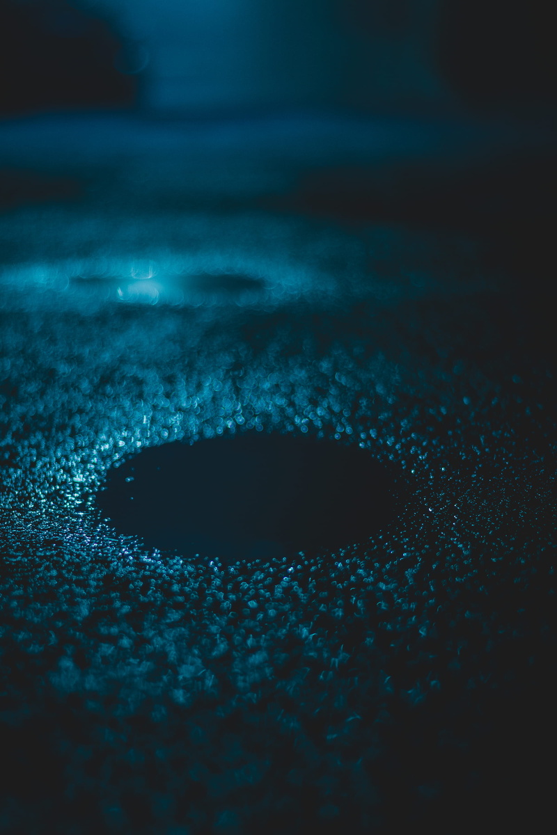 night, dark, water night, blue, droplet, selective, textile, winter night, surface level, focus, city, backgrounds, nocturnal, street, post rain, 2K, black