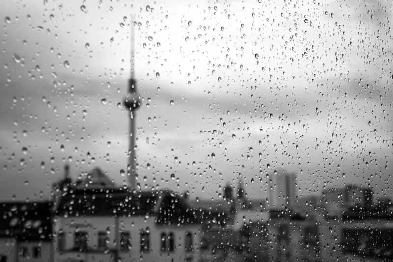 pattern, black-and-white, skyline, window, outdoors, skyscraper, rainy, transparent, blurred, weather, sky, glass - material, rain, art, architecture, drops