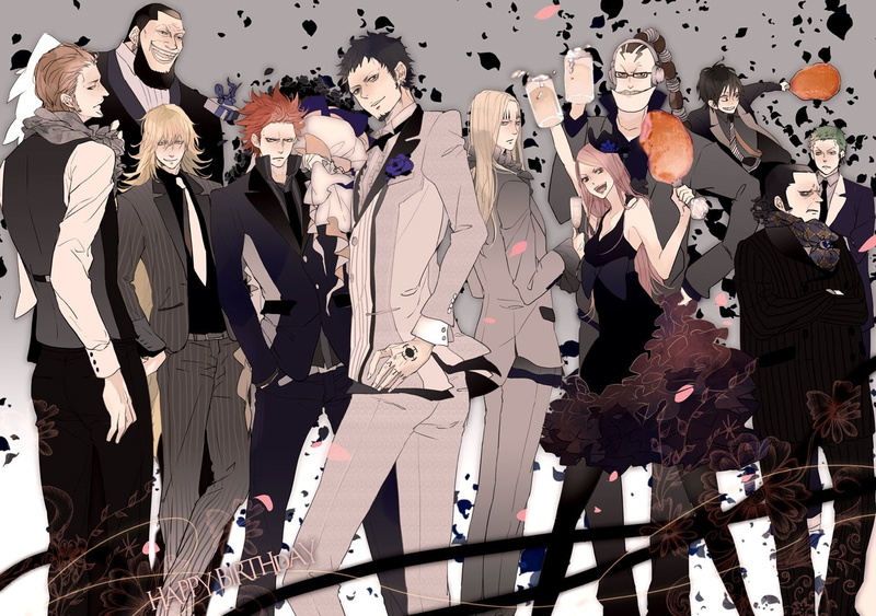 Jewelry Bonney, Pink Hair, event, adult, Scarf, real people, Headphones, Trafalgar Law, Brown Hair, men, group of people, Scratchmen Apoo, Basil Hawkins