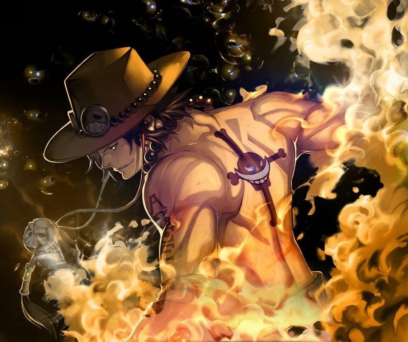 hat, Portgas D. Ace, anime, Whitebeard, pirates, One Piece, 480P, fire