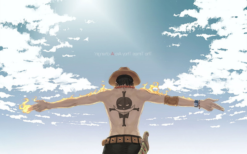 One Piece, pirates, Whitebeard, 1080P, fire, Portgas D. Ace