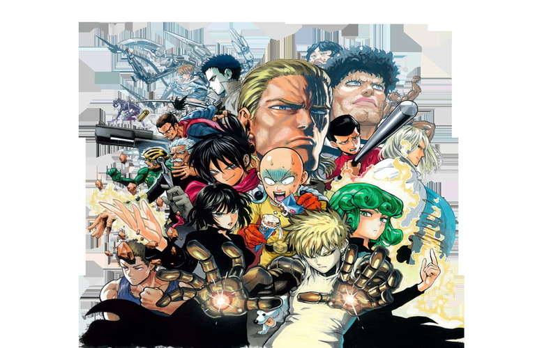 Tanktop Master (One-Punch Man), Pri-Pri-Prisoner (One-Punch Man), Tatsumaki (One-Punch Man), Pig God (One-Punch Man), Fubuki (One-Punch Man), Saitama (One-Punch Man)