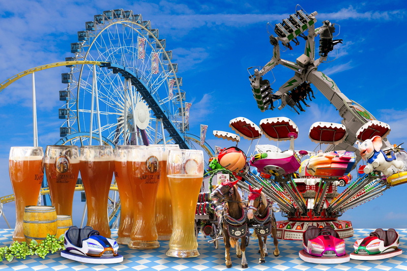 rides, arts culture and entertainment, travel destinations, beer keg, outdoors, hops, drink, table, carousel, water, beer carriage, joy, roller coaster