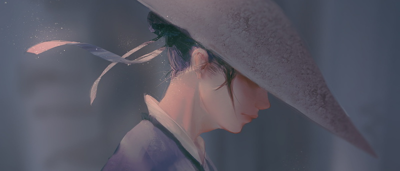 outdoors, profile view, side view, one person, beautiful woman, ribbon, looking, Anime, clothing, portrait, anime boy, females, lifestyles, women, hairstyle