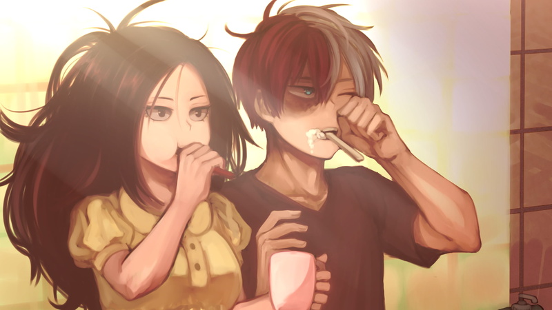 bonding, Boku no Hero Academia, girls, lifestyles, casual clothing, leisure activity, anime boys, people, indoors, Momo Yaoyorozu, beautiful woman, teenager