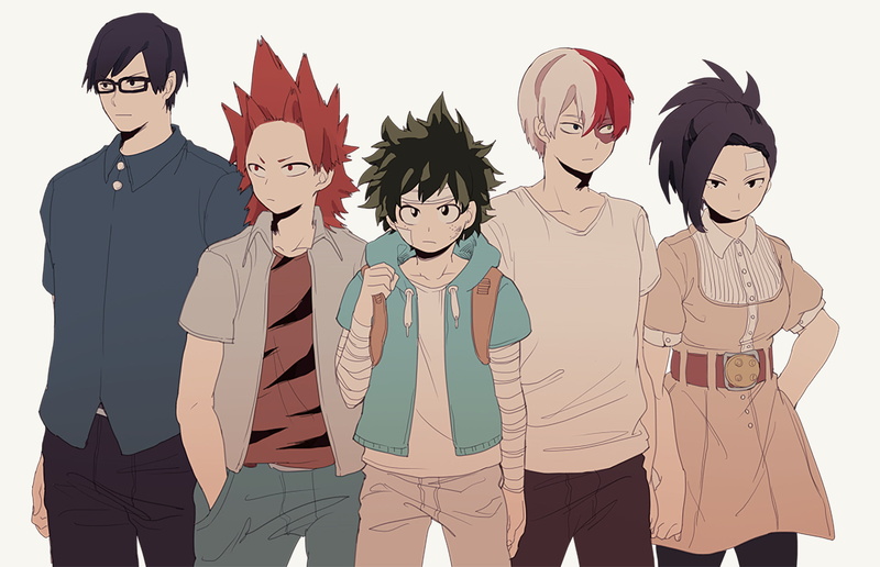 Shouto Todoroki, Anime, Momo Yaoyorozu, My Hero Academia, Eijiro Kirishima, Tenya Iida, Izuku Midoriya, 1080P