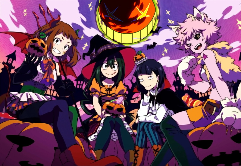 Tsuyu Asui, 1080P, Kyoka Jiro, My Hero Academia, Ochaco Uraraka, Mina Ashido, Anime