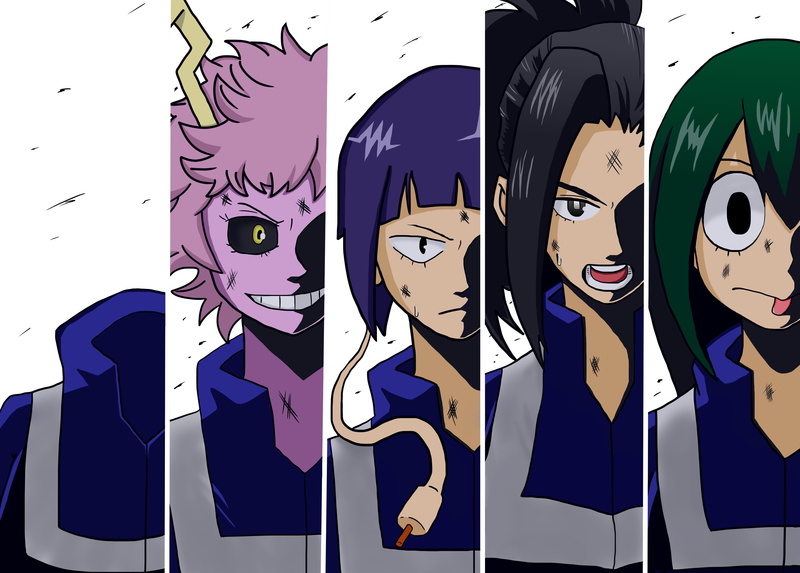 Kyoka Jiro, Toru Hagakure, 4K, Anime, My Hero Academia, Momo Yaoyorozu, Tsuyu Asui, Mina Ashido