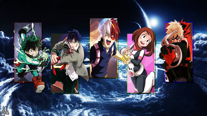 Izuku Midoriya, 1080P, Katsuki Bakugou, Ochaco Uraraka, Anime, Tenya Iida, Collage, My Hero Academia, Shoto Todoroki, Boku no Hero Academia
