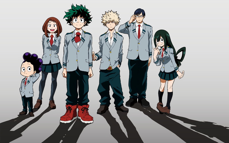 1080P, Katsuki Bakugou, Tenya Iida, Minoru Mineta, Anime, Tsuyu Asui, My Hero Academia, Ochaco Uraraka, Izuku Midoriya