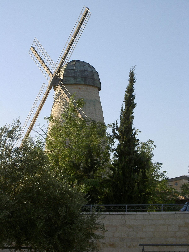 trees, day, tree, famous Place, turbine, built Structure, 720P, renewable energy, Israel, photos, sky, building exterior, fuel and power generation, windmill