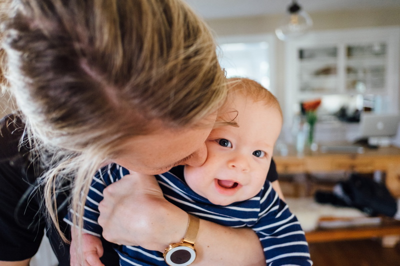 headshot, smartwatch, young, mom, happy baby, toddler, infant, males, family, kid, baby, kiss, smiling, child, smiling baby, men, positive emotion, son