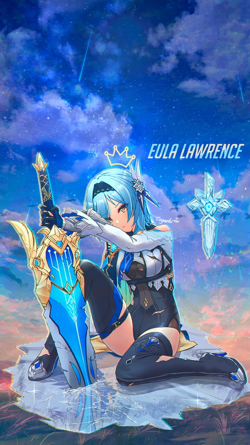2K, anime games, anime girls, Genshin, Genshin Impact, Eula(Genshin impact)