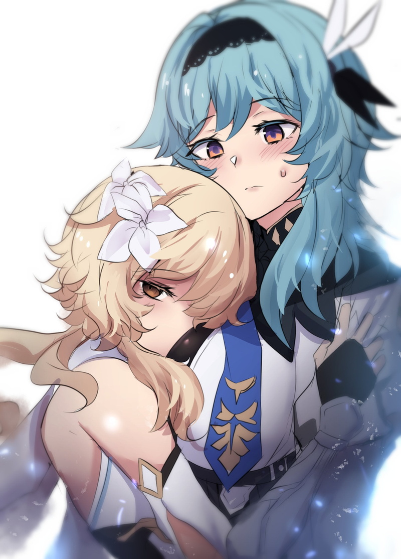 Eula(Genshin impact), Genshin Impact, anime girls, Lumine (Genshin Impact), 2K