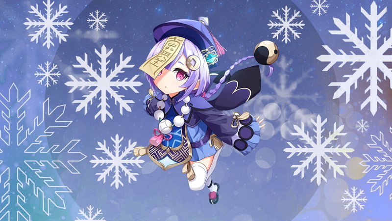 Genshin Impact, qiqi, 1080P, anime girls, snow, Qiqi (Genshin Impact)