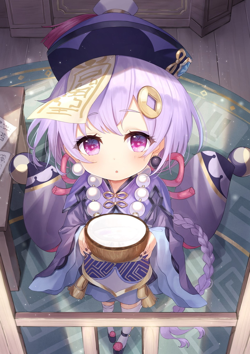 Qiqi (Genshin Impact), anime girls, Genshin Impact, loli, 1080P