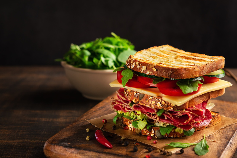 salami, sandwich, cheese, 5K, vegetables