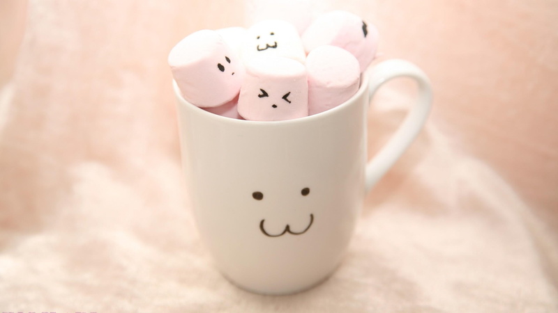 orginal, 3d and abstract, cute, marshmallow, pink, 2K