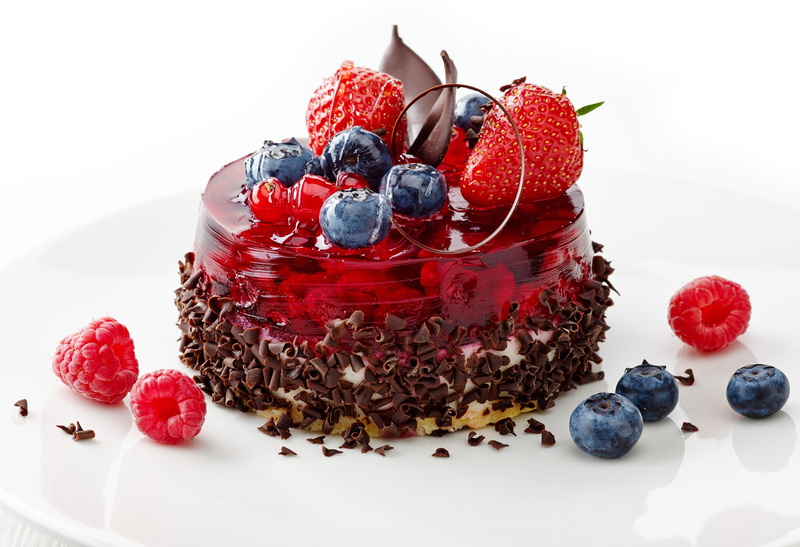 raspberry, chocolate, blueberry, 5K, berries, strawberry, Cake
