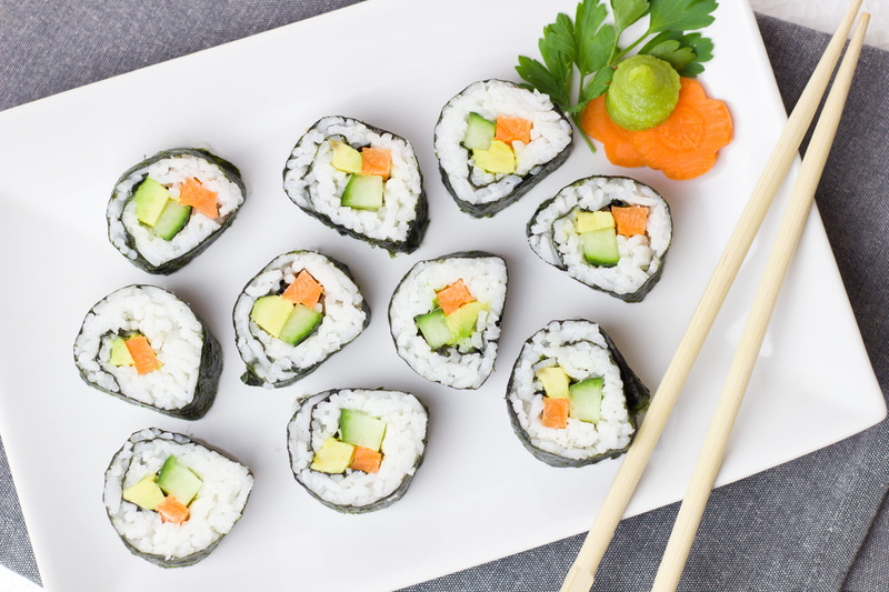 high angle view, seafood, japanese food, chinese, meal, fish, food, freshness, snack, dinner, asia, delicious, eat, gourmet, ready-to-eat, sushi, healthy eating