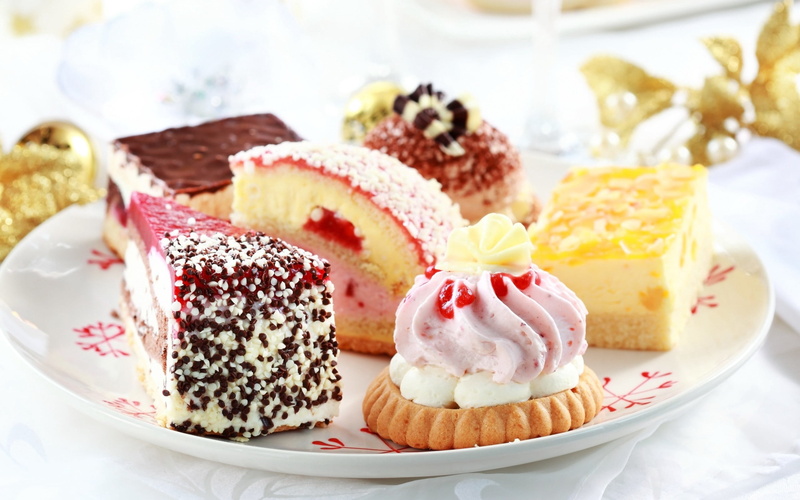 sweet, ice cream, assorted, fruit, table, cakes, cream, still life, temptation, sweet Food, celebration, pastry, plate, decoration, baked, food, variation
