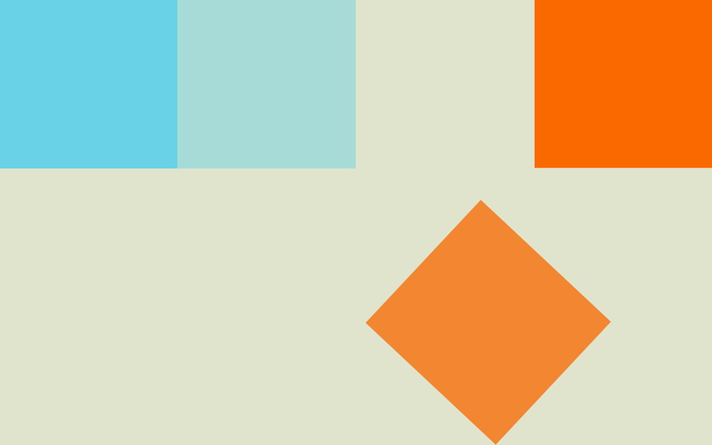 Android L, digital art, simple background, orange, material style, minimalism, square, pattern, blue, 2K, artwork, colorful, abstract