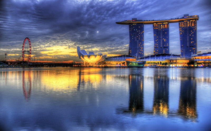 water, buildings, hd, interlocked, near, body, 1080P, rooftops, hdr, photography