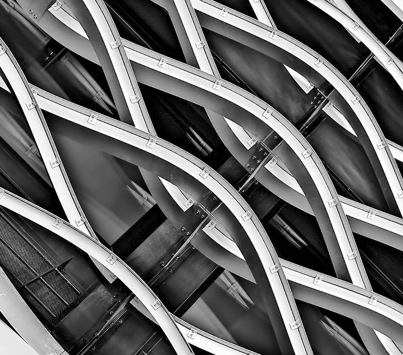 architectural feature, roof beam, low angle view, structure, architecture, built structure, repetition, design, building, close-up, full frame, abstract