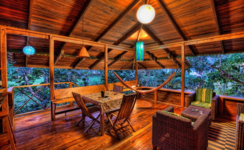 hut, indoors, seat, Covered, Terrace, electric lamp, wood - material, log cabin, chair, table, empty, absence, ceiling, roof, roof beam, no people, brown