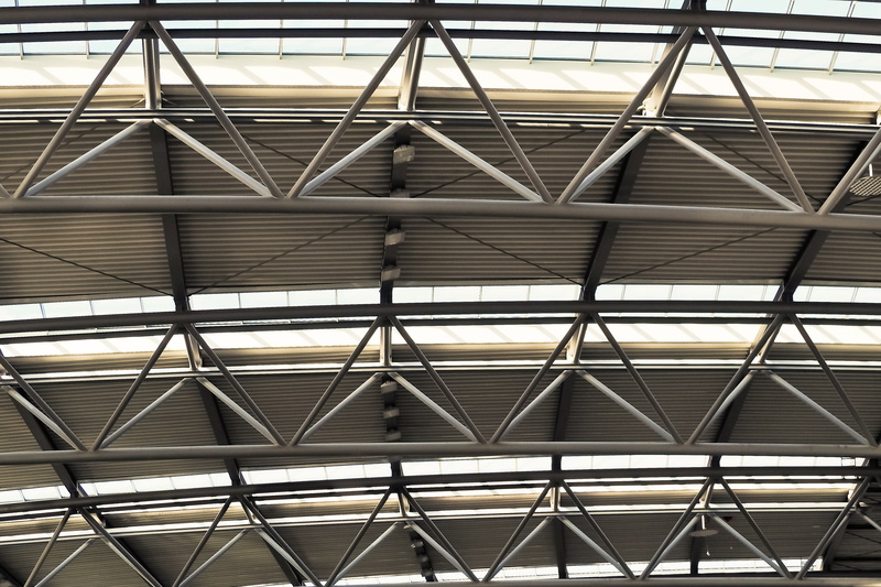 roof beam, construction art, built structure, indoors, design, blanket, 4K, low angle view, angle, day, steel, ceiling, hall, symmetry, pattern, düsseldorf