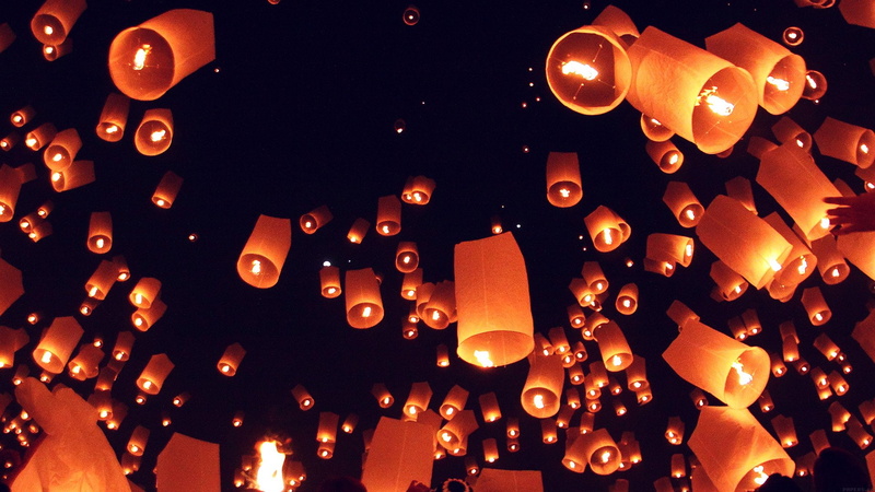 Lantern, Sky Lanterns, 1080P