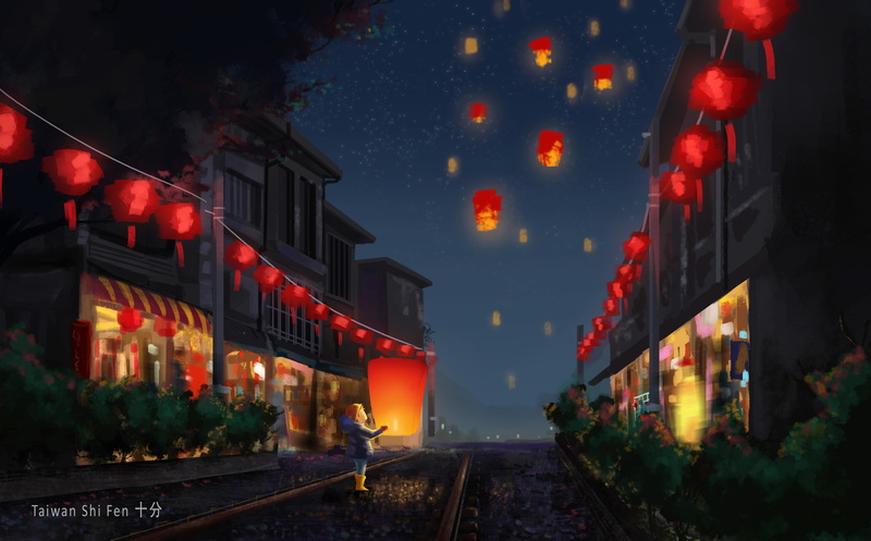 red, lot, illustration, lantern, Chinese New Year, 4K, Lantern Festival, candle, 4K