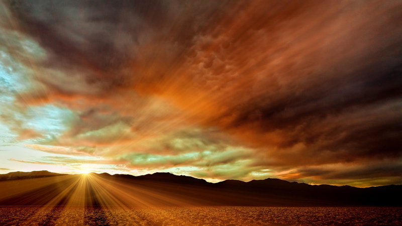scenics - nature, dramatic sky, tranquil scene, setting sun, abendstimmung, sunbeam, moody sky, california, outdoors, mood, tranquility, clouds, cloudscape