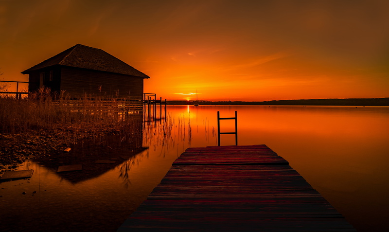 abendstimmung, boardwalk, mood, sea, romance, web, beauty in nature, evening sun, brown, outdoors, dusk, tranquil scene, landscape water, desktop background
