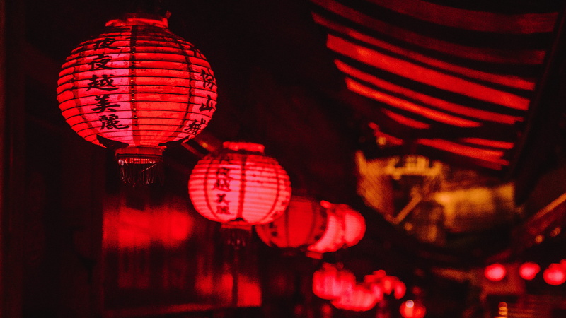 holiday, lantern, lights, chinese new year, illuminated, night, chinese lantern festival, red, lanterns, decoration, oil, traditional festival, chinese lantern
