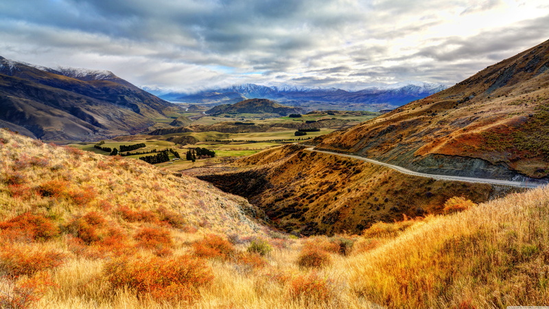 idyllic, grass, plant, beauty in nature, outdoors, autumn, road, semi-arid, cloud - sky, no people, mountains, non-urban scene, scenics - nature, brown