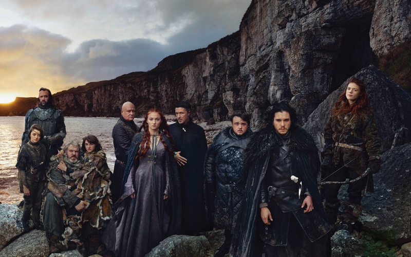 Jon Snow, Maisie Williams, Samwell Tarly, Sandor Clegane, Ygritte, Sansa Stark, redhead, Varys, Bran Stark, Hodor, 1080P, women, Arya Stark, Game of Thrones