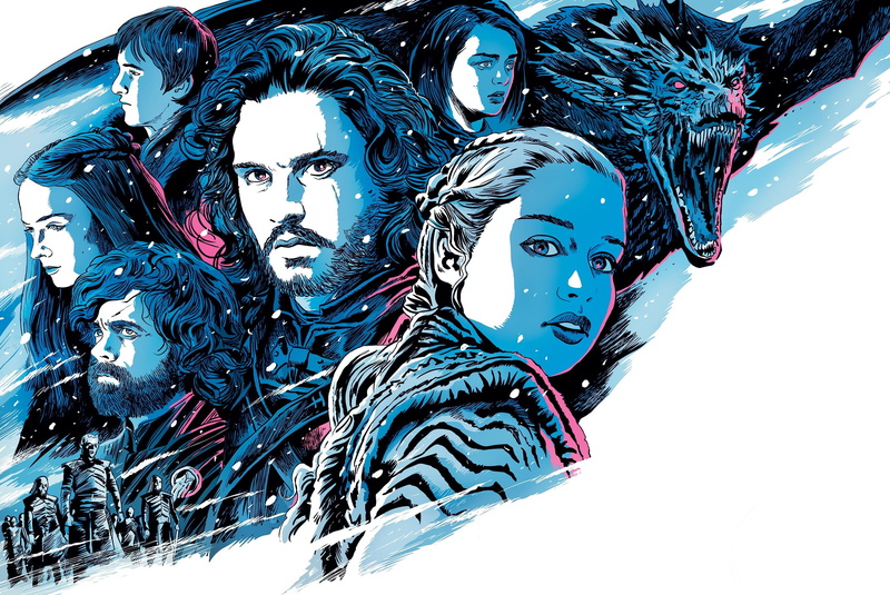 Jon Snow, Arya Stark, Tyrion Lannister, Daenerys Targaryen, Game of Thrones, 2K, Sansa Stark, dragon, Brandon Stark