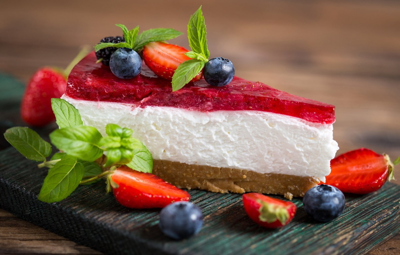 Cake, Berry, Dessert, 1080P, Pastry, Blueberry, Fruit, Still Life, Strawberry, Food