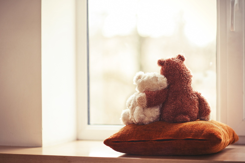 plush, love, Teddy, selective focus, lifestyles, animal, toys, childhood, 4K, focus on foreground, indoors, fluffy, small, representation, window sill