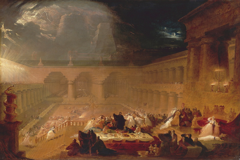 Belshazzar’s Feast, painting, John Martin, classic art, classical art, 8K