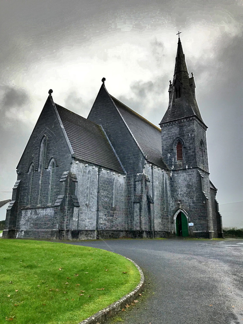 church, the past, place of worship, outdoors, building exterior, cloud - sky, day, 4K, architecture, built structure, grass, history, sky, old, abbey