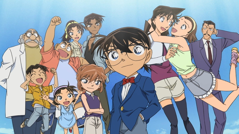 1080P, Detective Conan, Ai Haibara, Conan Edogawa, Anime, Ran Mouri, Kogoro Mouri