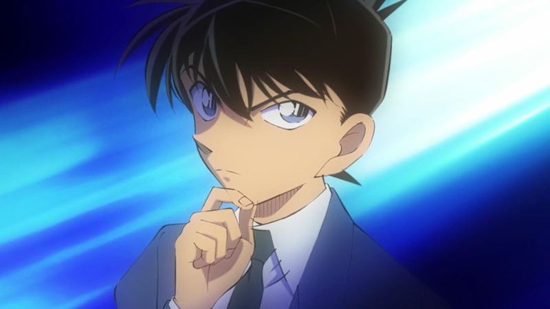 blue background, men, standing, representation, blue, portrait, detective conan, young adult, shinichi, front view, adult, 1080P, business, digital composite