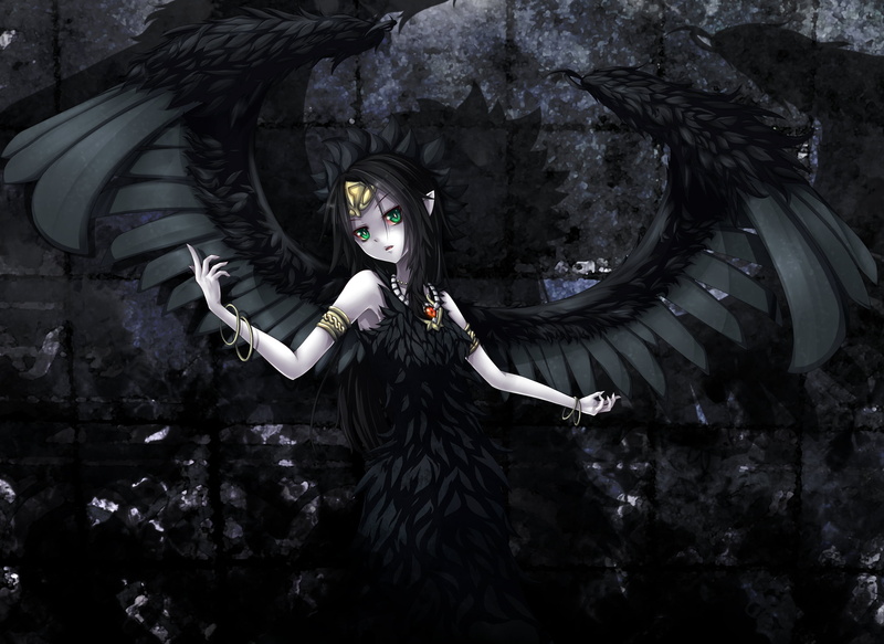 front view, shintani, portrait, hair, feathers, representation, yu gi oh, green, leisure activity, 2K, clothing, one person, looking at camera, wings