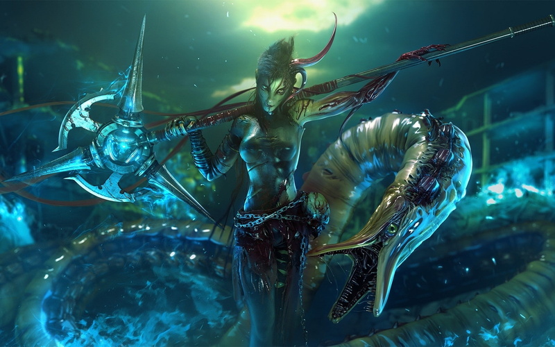 artwork, fantasy art, fantasy, abstract, x, hd, 720P, Succubus, art, chains