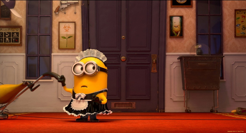 representation, full length, musical equipment, performance, wood - Material, sitting, holding, Despicable Me 2, door, animal, music, cartoon, 1080P, entrance